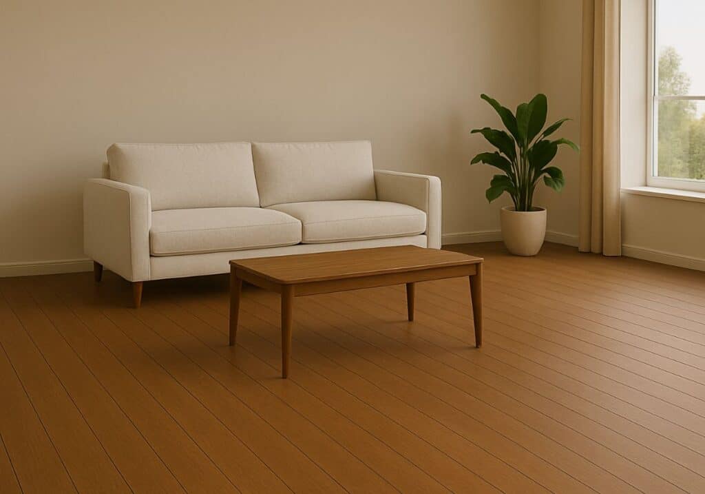 A durable building material for flooring and interior design