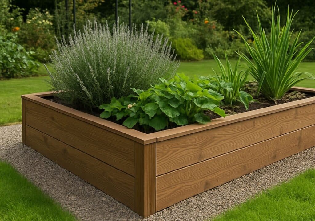 Landscaping construction with thermally modified wood