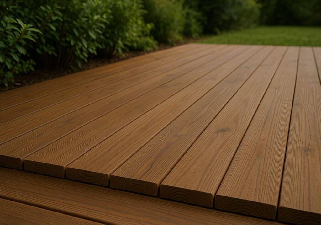 Thermally modified wood for deck construction