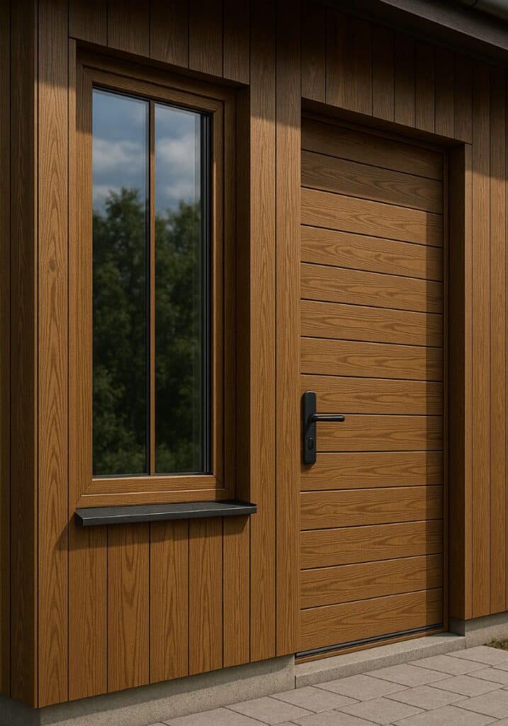 Thermally modified wood is a durable building material for windows and doors.